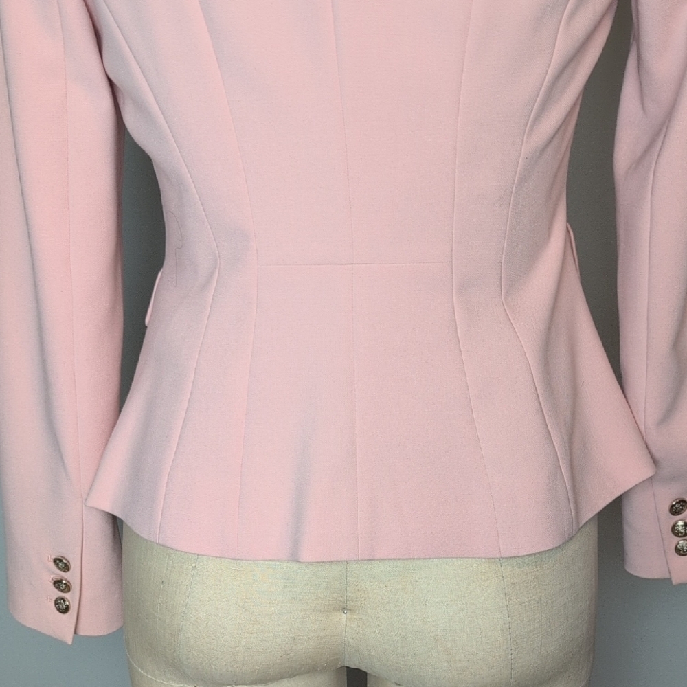 White House Black Market, Pale Pink Double-Breasted Women's Blazer, Sz. 6 - Picture 8 of 12